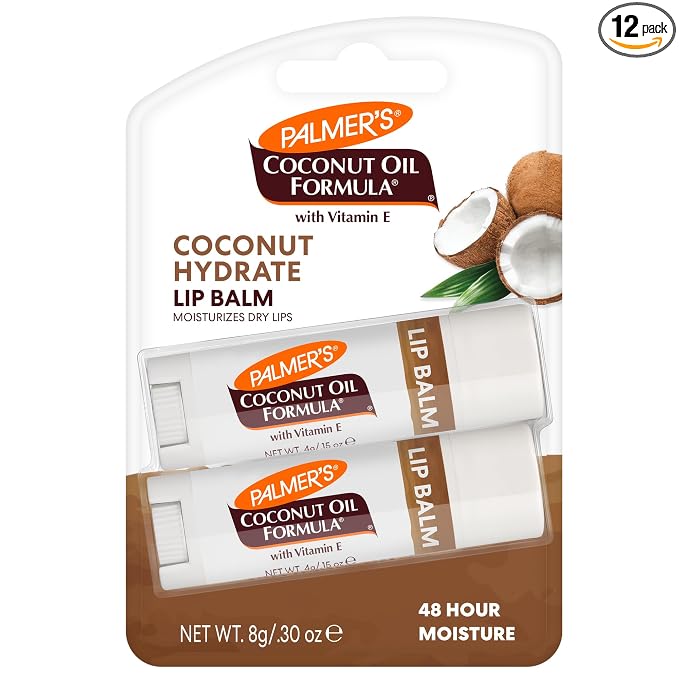 Palmer's Coconut Oil Formula Lip Balm Duo, All-Day Moisturization, Hydrates Dry by Palmers