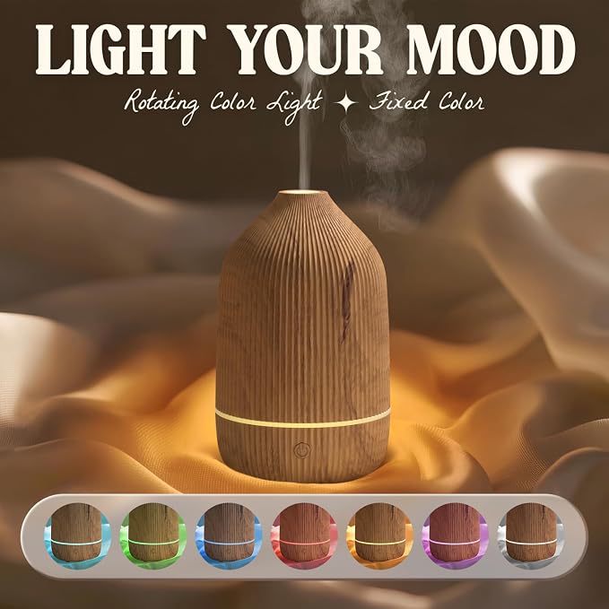 Essential Oil Diffuser, 100ml Aromatherapy Diffuser, Mini Ultrasonic Diffuser - Image 4