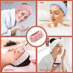Chuangdi 3 Pieces Spa Headband for Women Facial Makeup Headband Soft Terry - Image 7