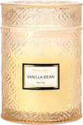 Vanilla Bean Candle, Large Decorative Glass Candle 19oz, Luxury Soy Wax Scented by MiraScents