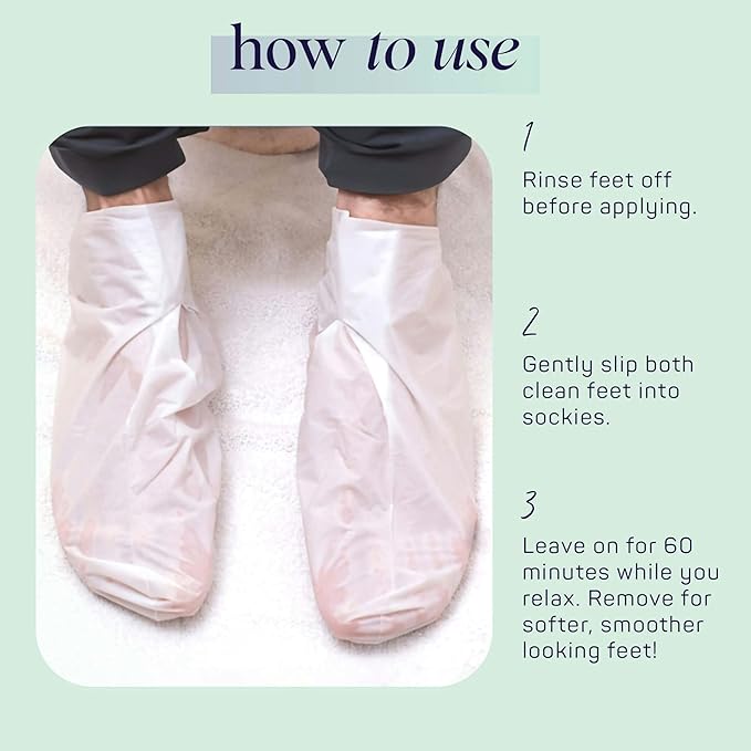 Spa Life Men's Cooling Mint Foot Repair Balm and Moisturizing Socks Set - Image 7