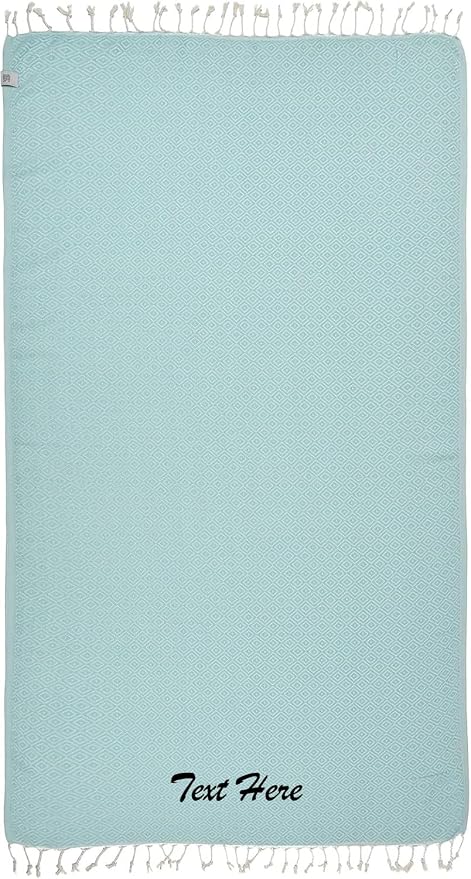 Personalized Beach Towel | Cotton Beach Towels, Sand Free, Highly Absorbent by LA%60HAMMAMFINELIVING