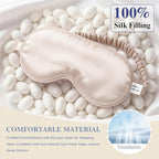 Silk Sleep Mask, Eye Mask for Sleep Women Men, Mulberry Sleeping Mask - Image 3