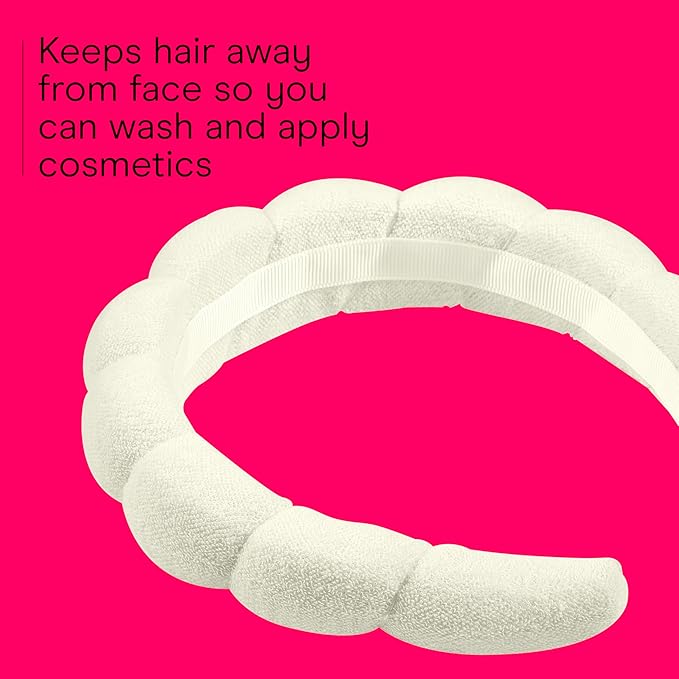 Conair Spa Makeup and Face Washing Headband, Ultra-Absorbent Microfiber - Image 3