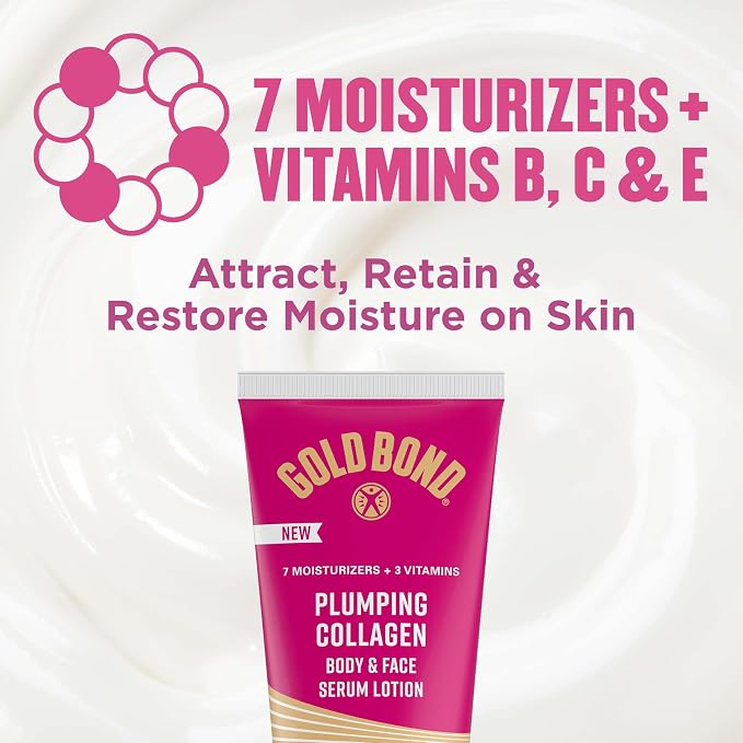 Gold Bond Plumping Collagen Body and Face Serum Lotion, Lightweight Hydrating - Image 6