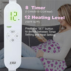 ZXU Heating Pad for Back Pain Relief, Ultra Soft Sherpa Heating Pad for Cramps - Image 2