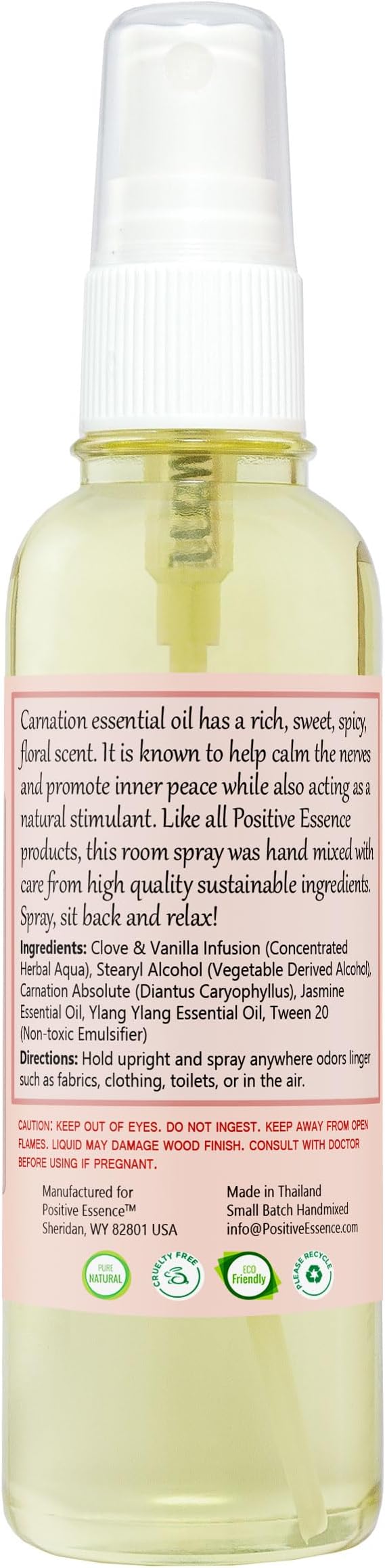 Carnation Linen & Room Spray, Natural Aromatic Bathroom Spray Made - Image 8