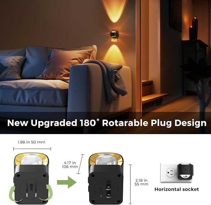 L LOHAS LED Night Light Projector, Night Lights Plug into Wall, - Image 5