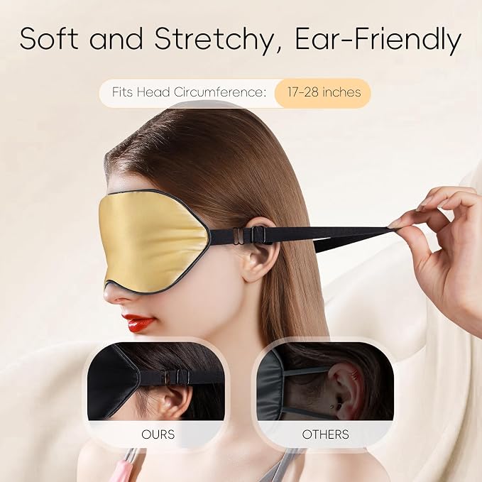 TOPOINT Silk Sleep Mask Light Blocking, 3-in-1 Cooling Heated Eye Mask - Image 7
