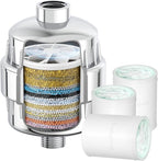 R7 Shower Filter with 3 Replacement Cartridge High Put Shower Water Filter by DesignedforaSpa-LikeShower