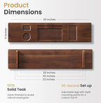 Luxury Teak Bathtub Tray for Freestanding Bath - Image 2
