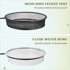 2 Pack Deck Bird Feeders Deck Mount Bird Bath Spa - Image 5