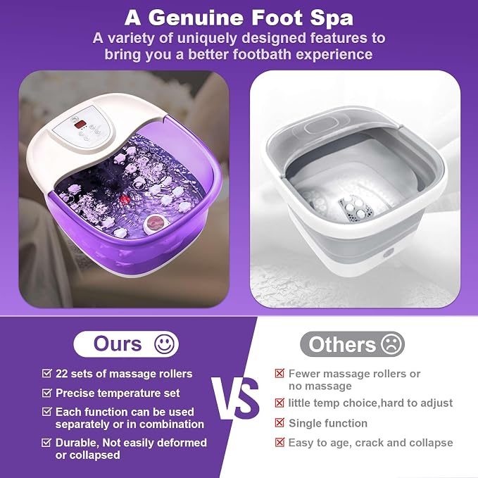 Foot Spa Bath Massager with Heat, Temperature Control, Bubbles and Epsom Salt - Image 6