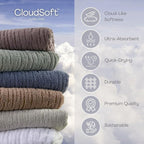 SKL Home CloudSoft Cotton Luxury 4 Pc Bath Towel Set - Image 5
