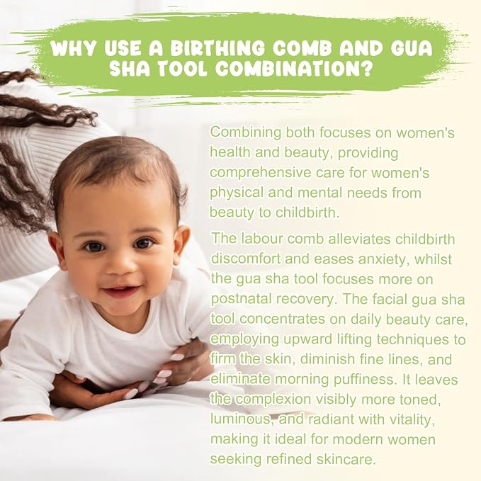 Birthing Comb for Labor Pain and Gua Sha Facial Tools, Post Partum/Home - Image 6