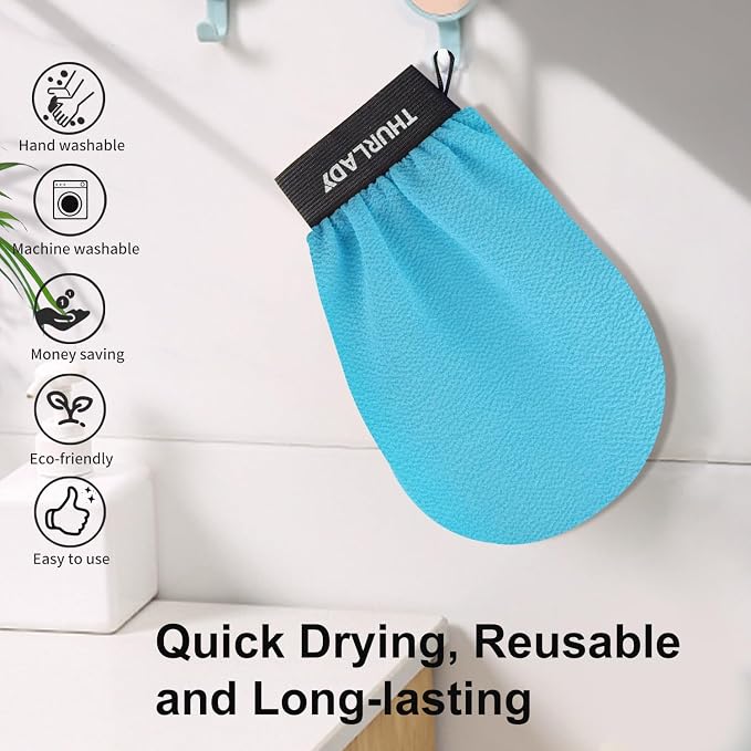 Exfoliating Glove, Korean Exfoliating Mitt Body Scrubber, Viscose Fiber Bath - Image 6