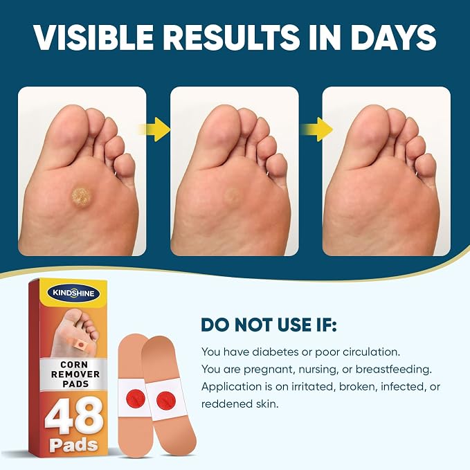 48P Corn Remover Pads for Feet and Toes, Extra Strength 40% Salicylic Acid - Image 4