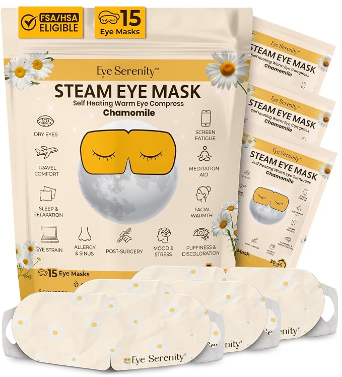 Eye Serenity Steam Eye Mask, Heated Eye Mask, Self Heating Warm Compress by LureEssentials