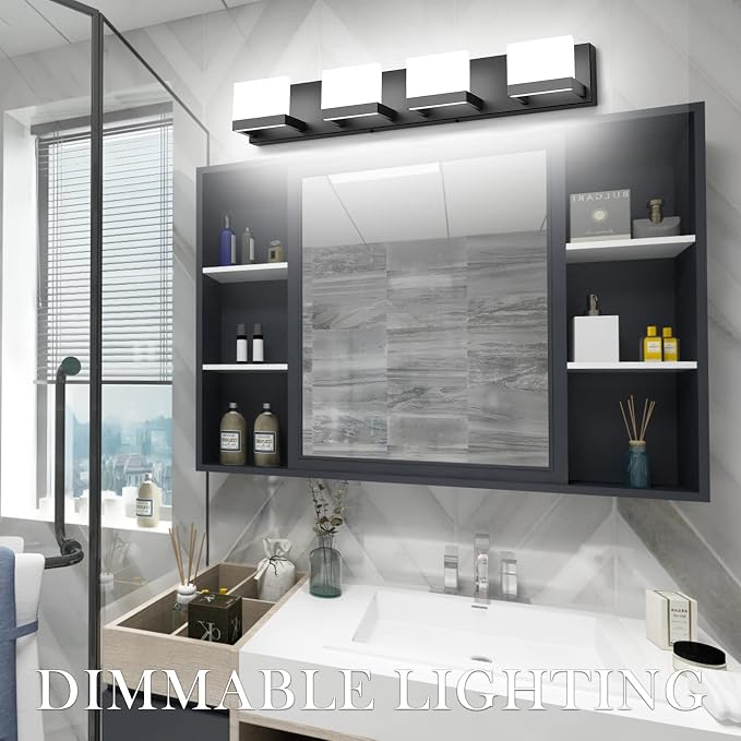 Tipace Dimmable Black LED Vanity Light - Image 8