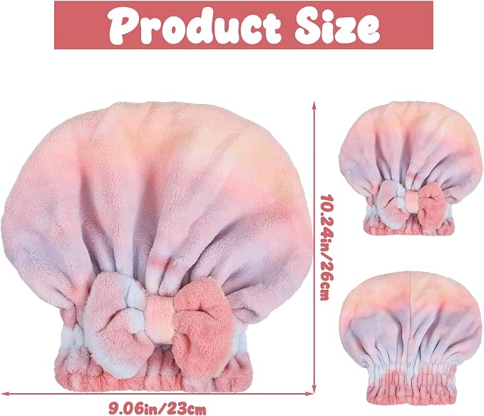 Xinjoduz Absorbent Hair Towel Wrap, Microfiber Hair Towel Wrap - Image 2