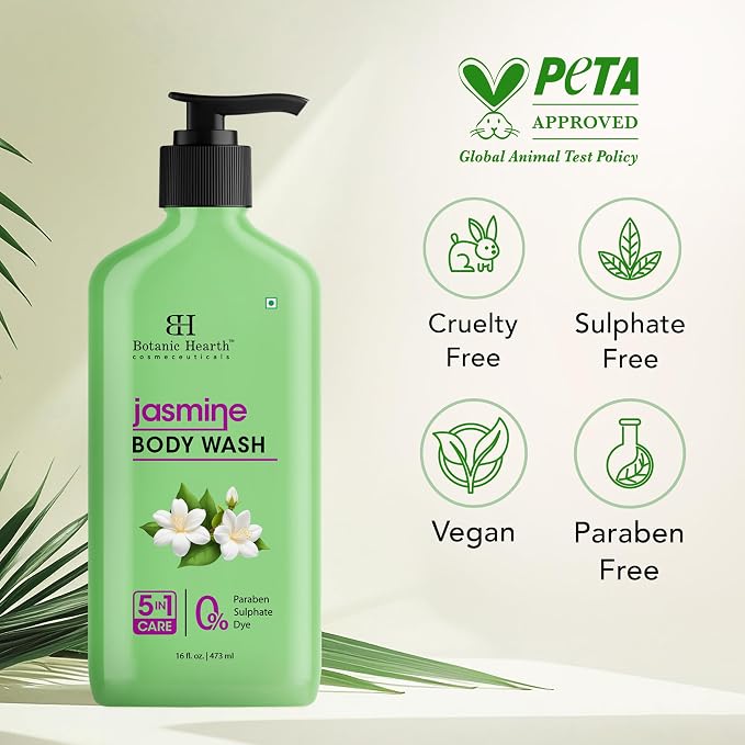 Botanic Hearth Jasmine Body Wash – Gentle 5-in-1 Cleansing Formula - Image 3