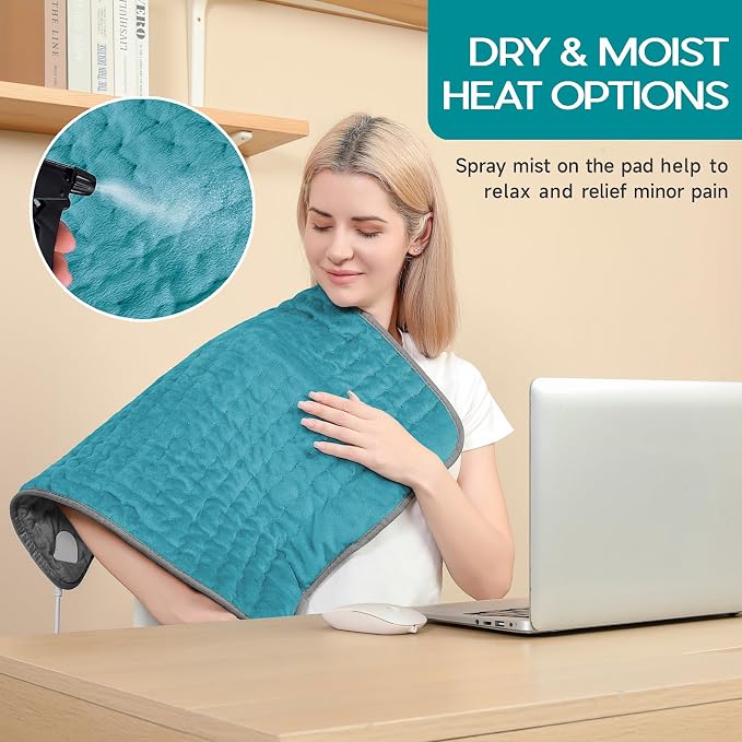 Heating Pad for Back Pain & Cramps Relief, Electric Heating Pad for - Image 5