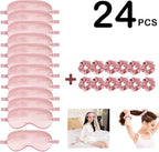 24Pcs Satin Eye Mask Silk Sleep Masks Silky Eyes Cover Blackout Blindfold - Image 4