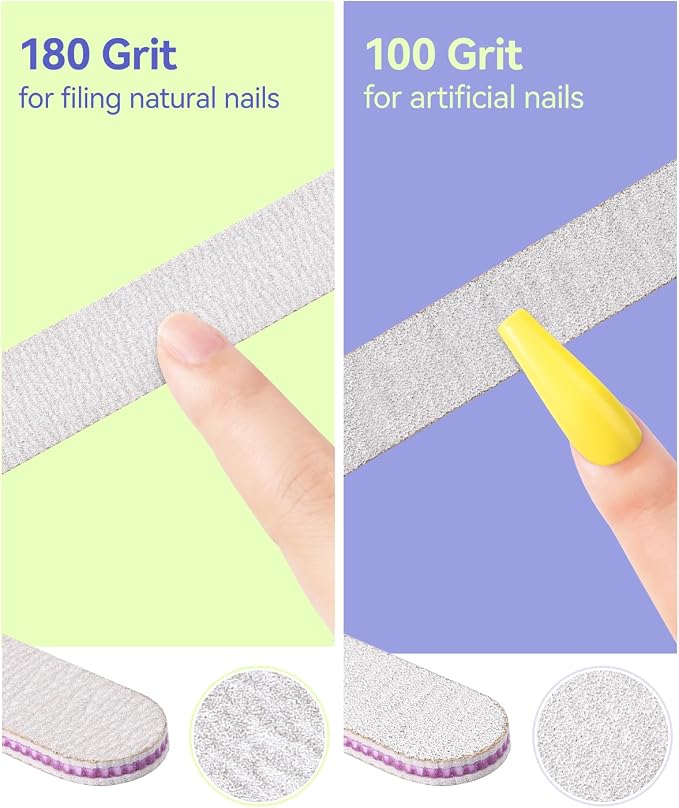 MORGLES Nail Care Kit, Manicure and Pedicure Tools Kit, 3 Nail File 100/180 - Image 5