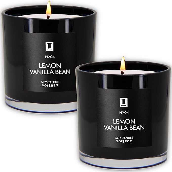 Lulu Candles | Lemon & Vanilla Bean | Luxury Scented Soy Jar Candle | Hand - Image 2