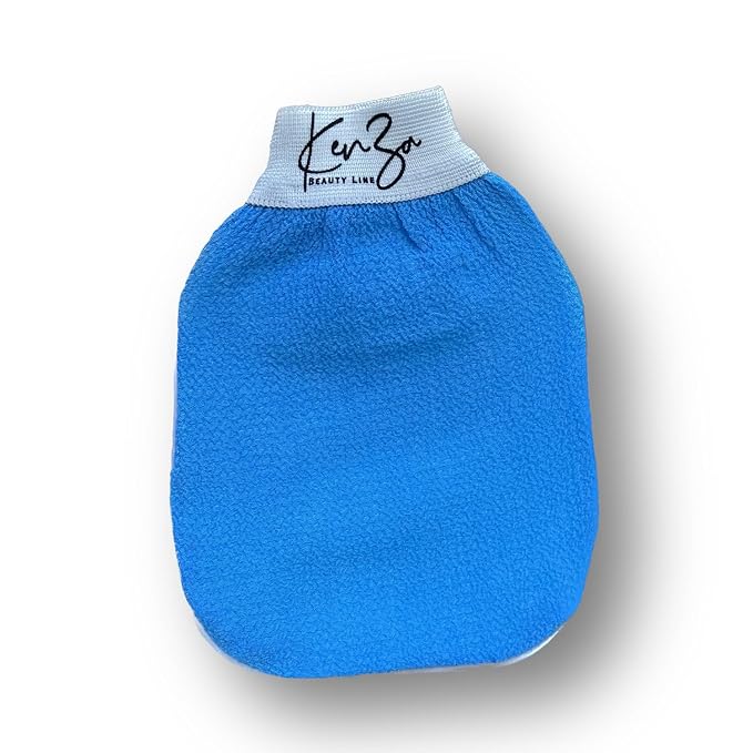 Deep Exfoliating Gloves for Shower Naturally Exfoliate Away Dead Skin, by KenzaBeautyLine