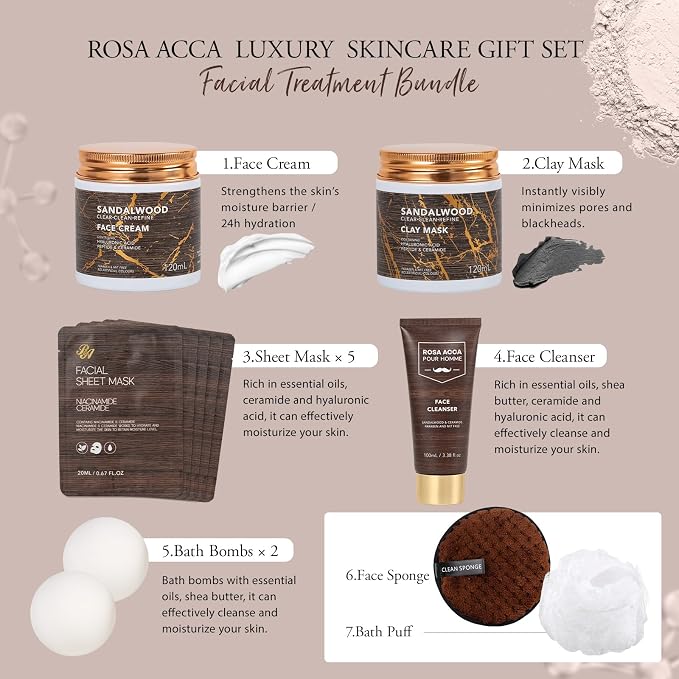 30 Pcs Men Sandalwood Facial Skin Care Set - Image 3