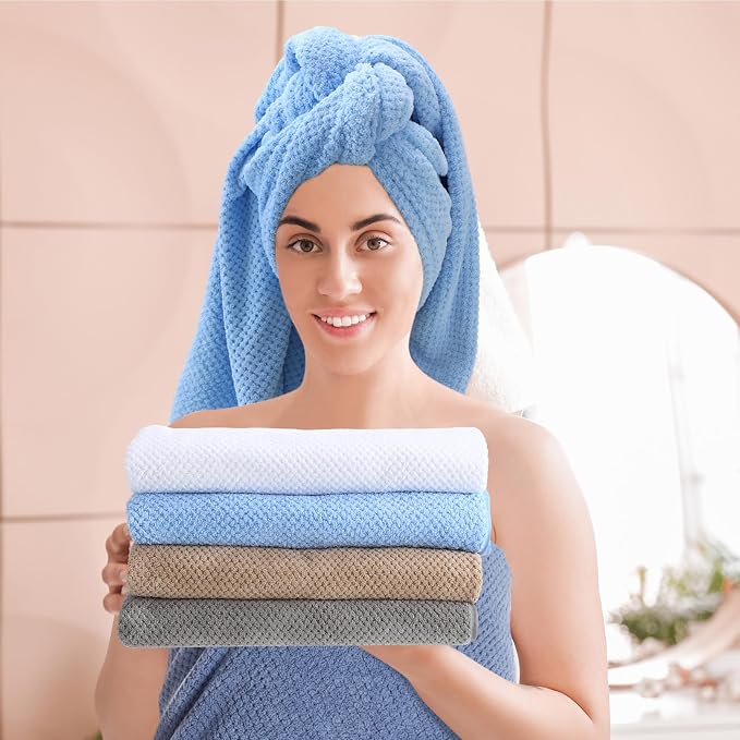 SmoothNovelty 16 Pack Microfiber Bath Towels Bulk 27'' x 60'' Oversized Size - Image 5