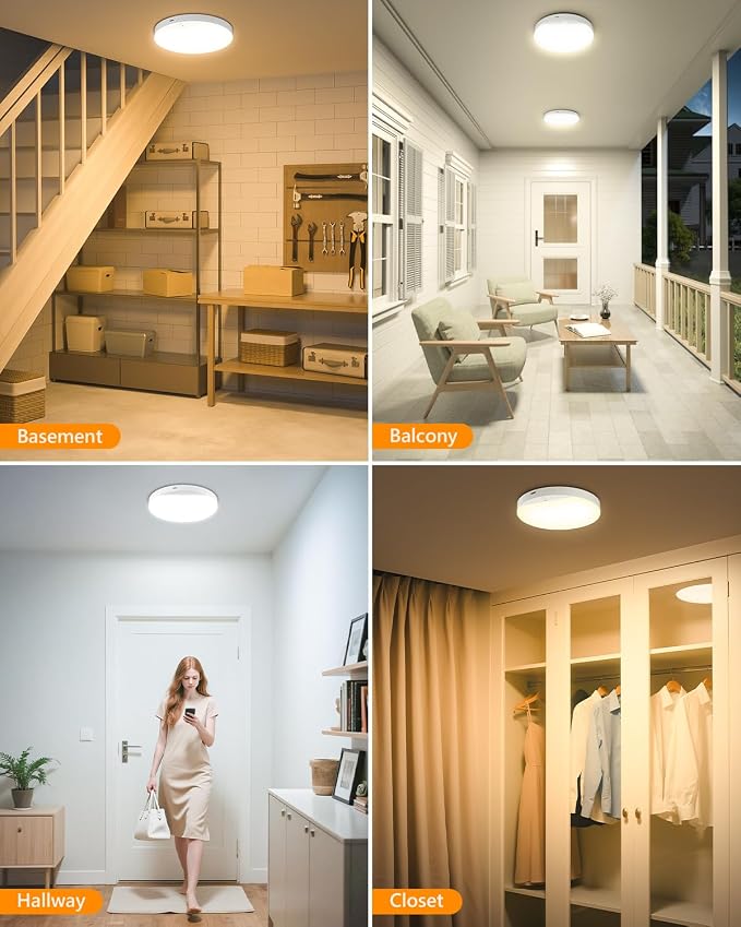 Rechargeable 8W Motion Sensor Ceiling Light Indoor, No Wiring & Magnetic - Image 4