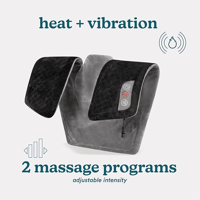 HoMedics Heating Pad, Duel Intensity Vibrating Heated Neck & Shoulder Massage - Image 5
