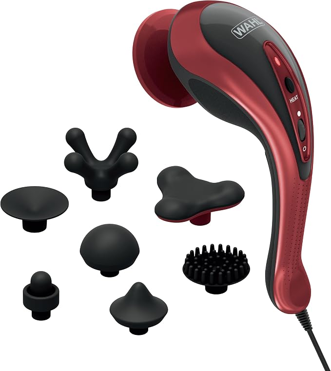 Wahl Clipper Deluxe Heated Therapy Corded Handheld Rotary Massage Kit, 8 Unique by WahlProfessionalAnimal