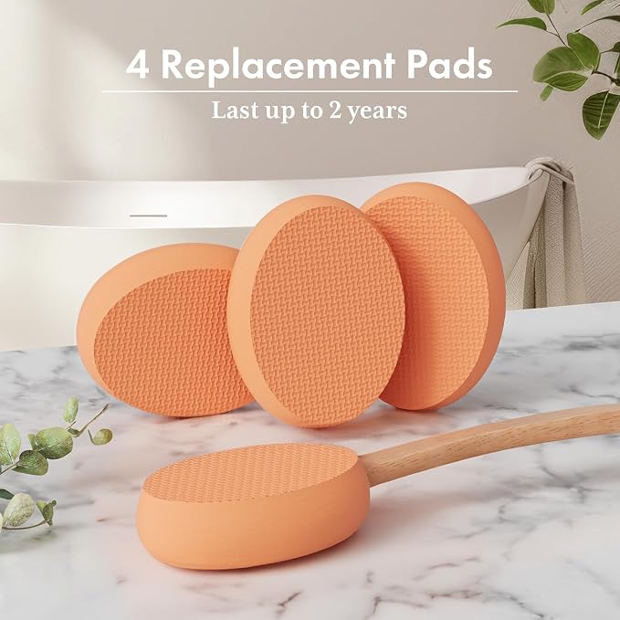 AmazerBath Lotion Applicator for Back, 4 Replaceable Pads - Image 6