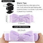 WHAVEL 6 Pack Purple Spa Microfiber Bow Headbands - Image 6