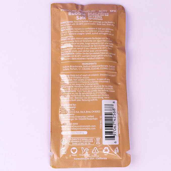 Pedicure Kit Foot Soak Set: Bubble Salt, Sugar Scrub, Massage Mask, Massage - Image 2