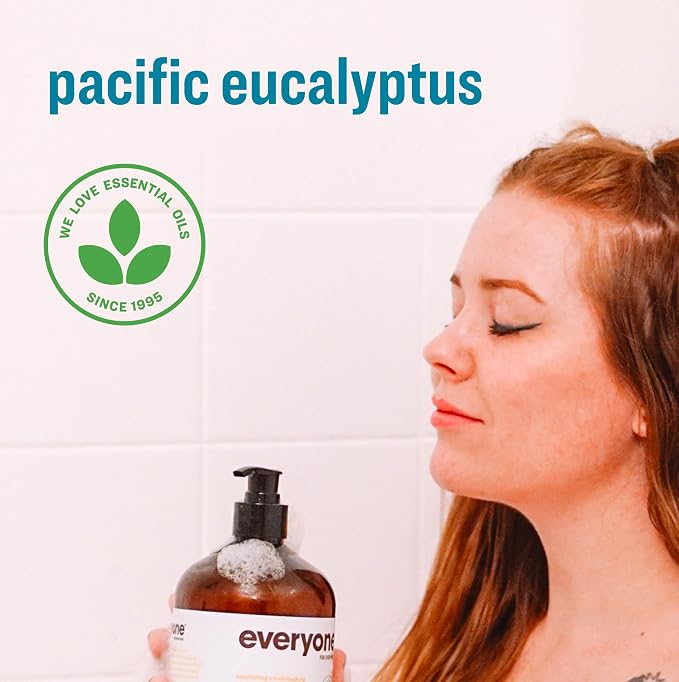 Everyone 3-in-1 Soap, Body Wash, Bubble Bath, 32 Ounce, Pacific Eucalyptus - Image 4