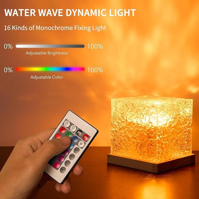 Ocean Wave Projector Light, 16-Color LED Cube Lamp - Image 2