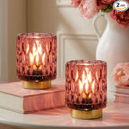 Battery Operated Table Lamps Timer, Mini Crystal Lamp by MJPREMIER