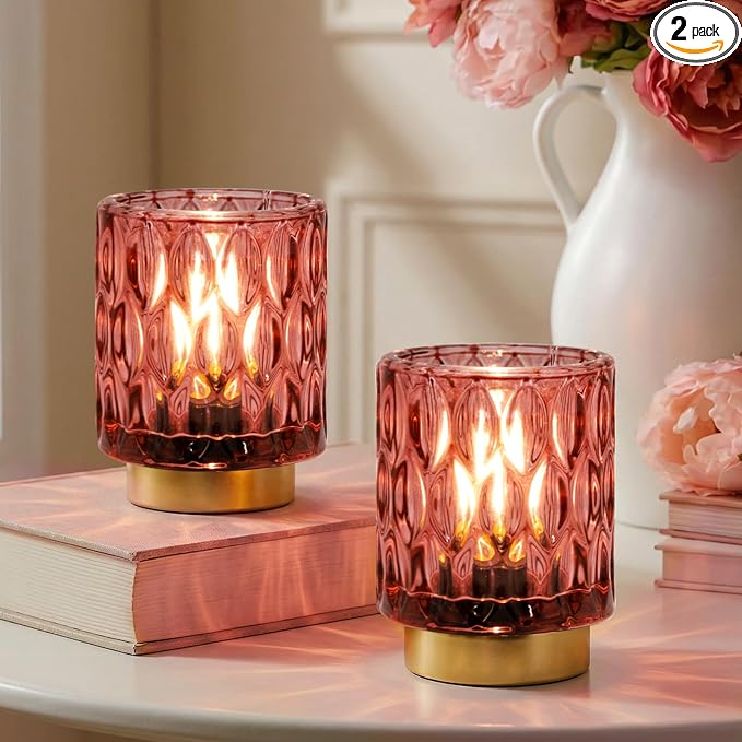 Battery Operated Table Lamps Timer, Mini Crystal Lamp by MJPREMIER