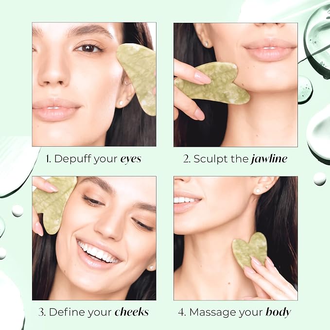 PLANTIFIQUE Gua Sha Facial Tools | Gifts | Massage Tool | Jawline Sculptor | - Image 4