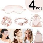 4Pcs Silk Sleep Masks Satin Eye Mask Silky Eyes Cover Blindfold Eyeshade - Image 2