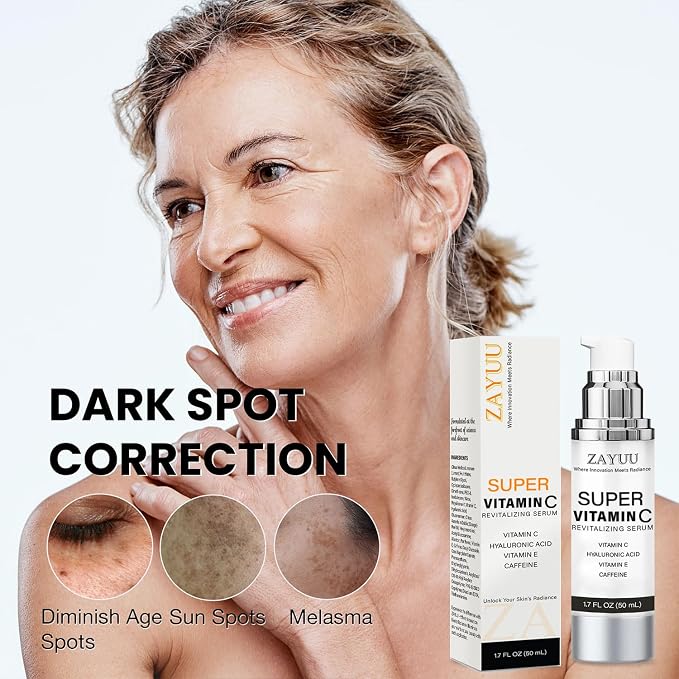 Super Vitamin C Face Serum for Mature Skin: Hydrating Brightening Formula - Image 4