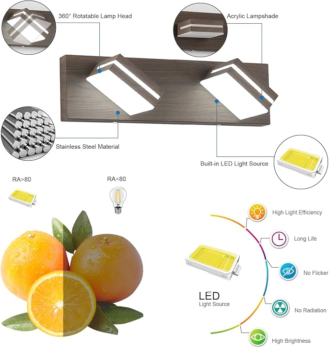 SineRise LED Modern Bathroom Vanity Light Fixtures - Image 2