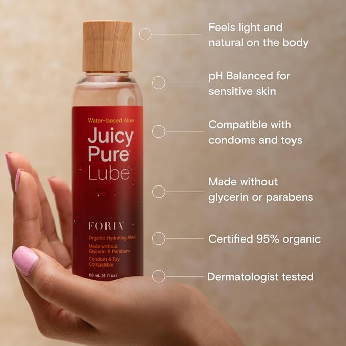 FORIA Juicy Pure Lube Water-Based Hydrating Aloe Lube - Image 3
