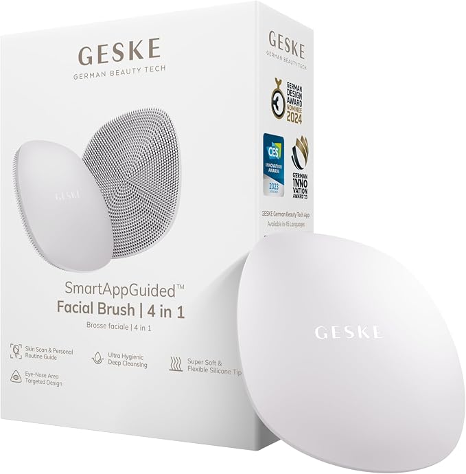 GESKE SmartAppGuided™ Facial Brush | 4 in 1 | Professional Facial Cleansing by GESKEGermanBeautyTech