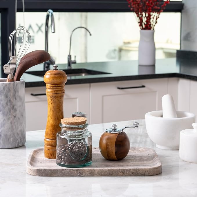 Karibiber Marble Vanity Trays, Travertine Bathroom Tray, Decorative Tray - Image 6