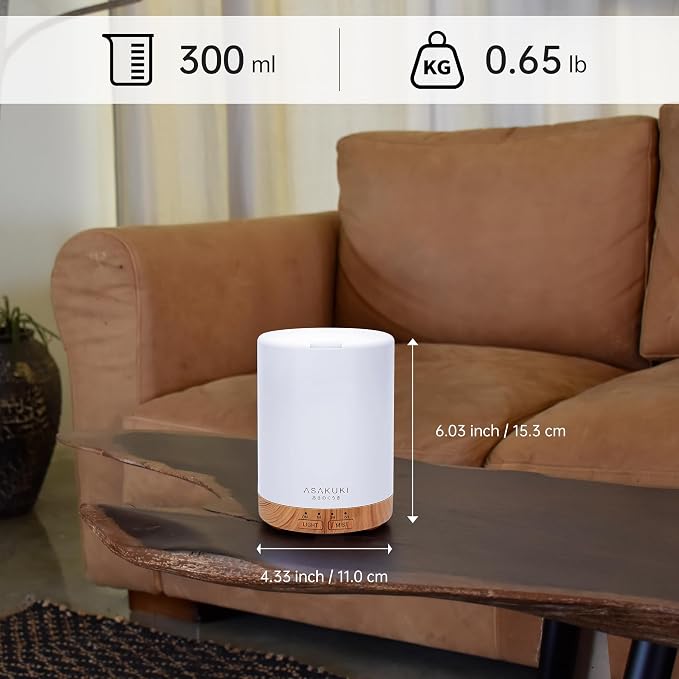 ASAKUKI Essential Oil Diffuser for Home, 300 ml Humidifier - Image 8